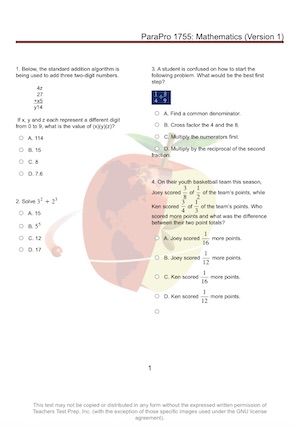 ParaPro Practice Test